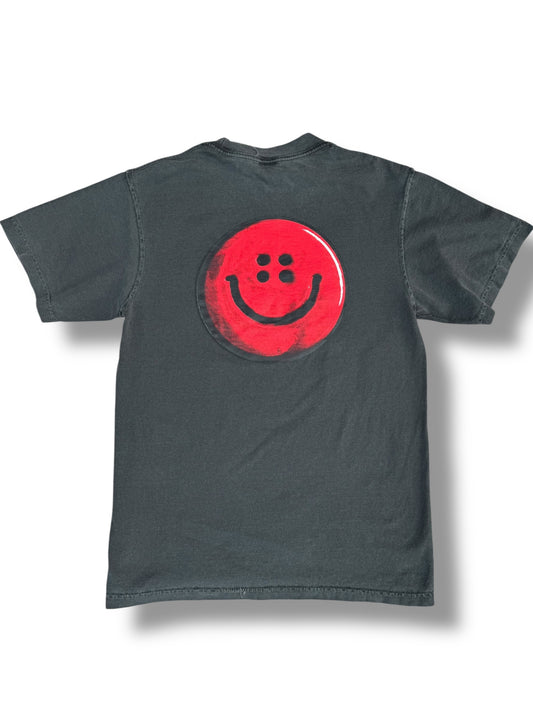 Red Buttons Smiley Tee