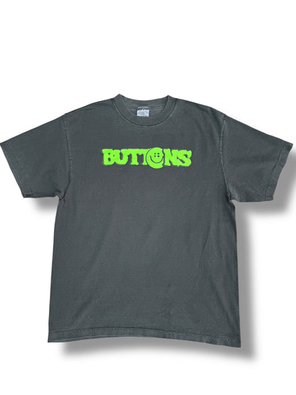 Green Buttons Smiley Tee