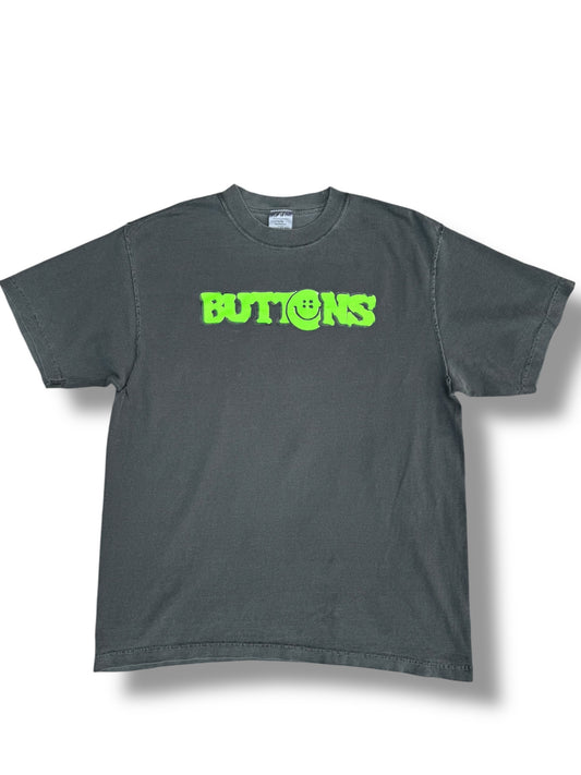 Green Buttons Smiley Tee