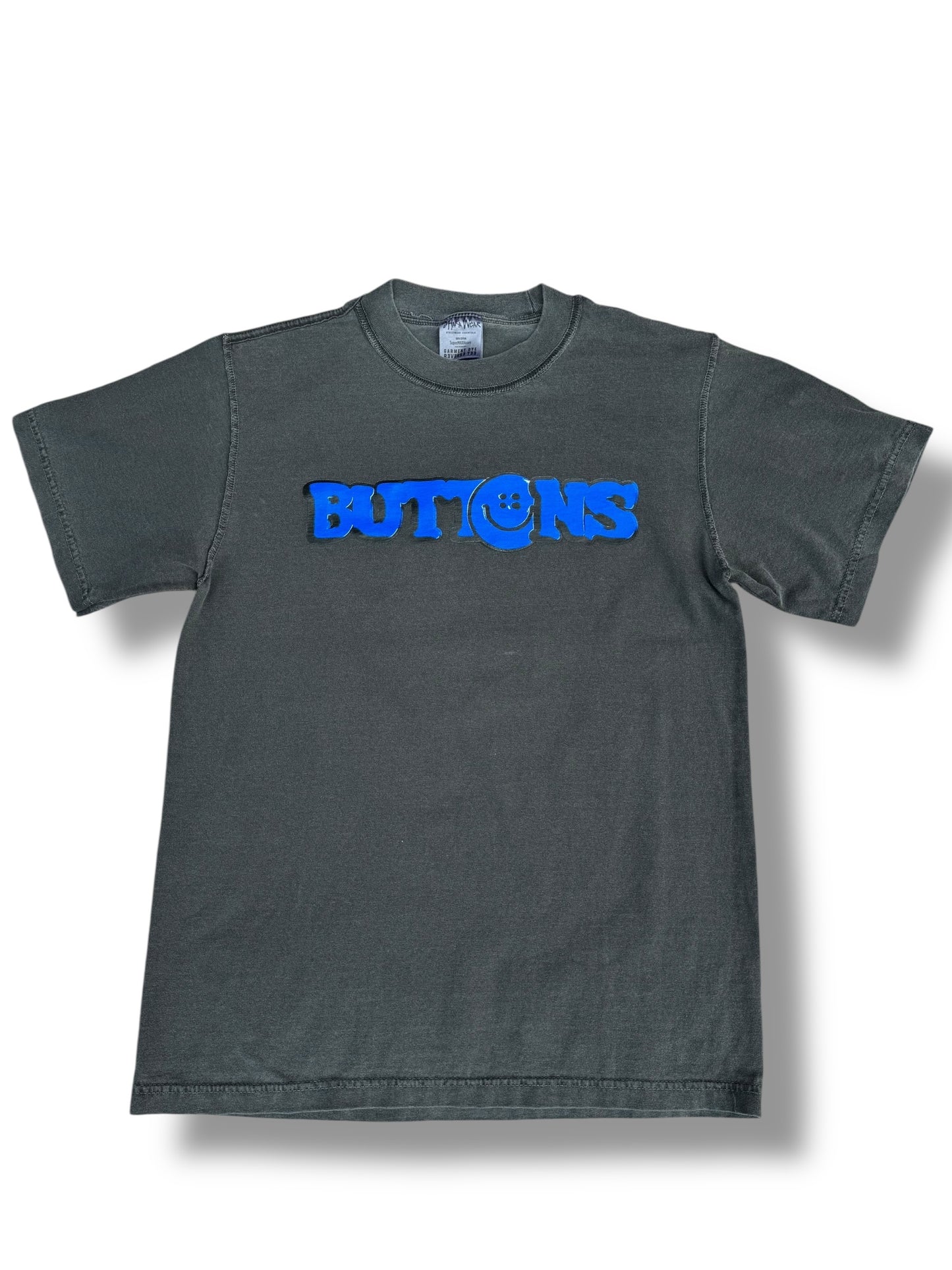 Blue Buttons Smiley Tee