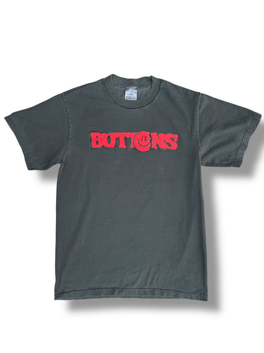 Red Buttons Smiley Tee