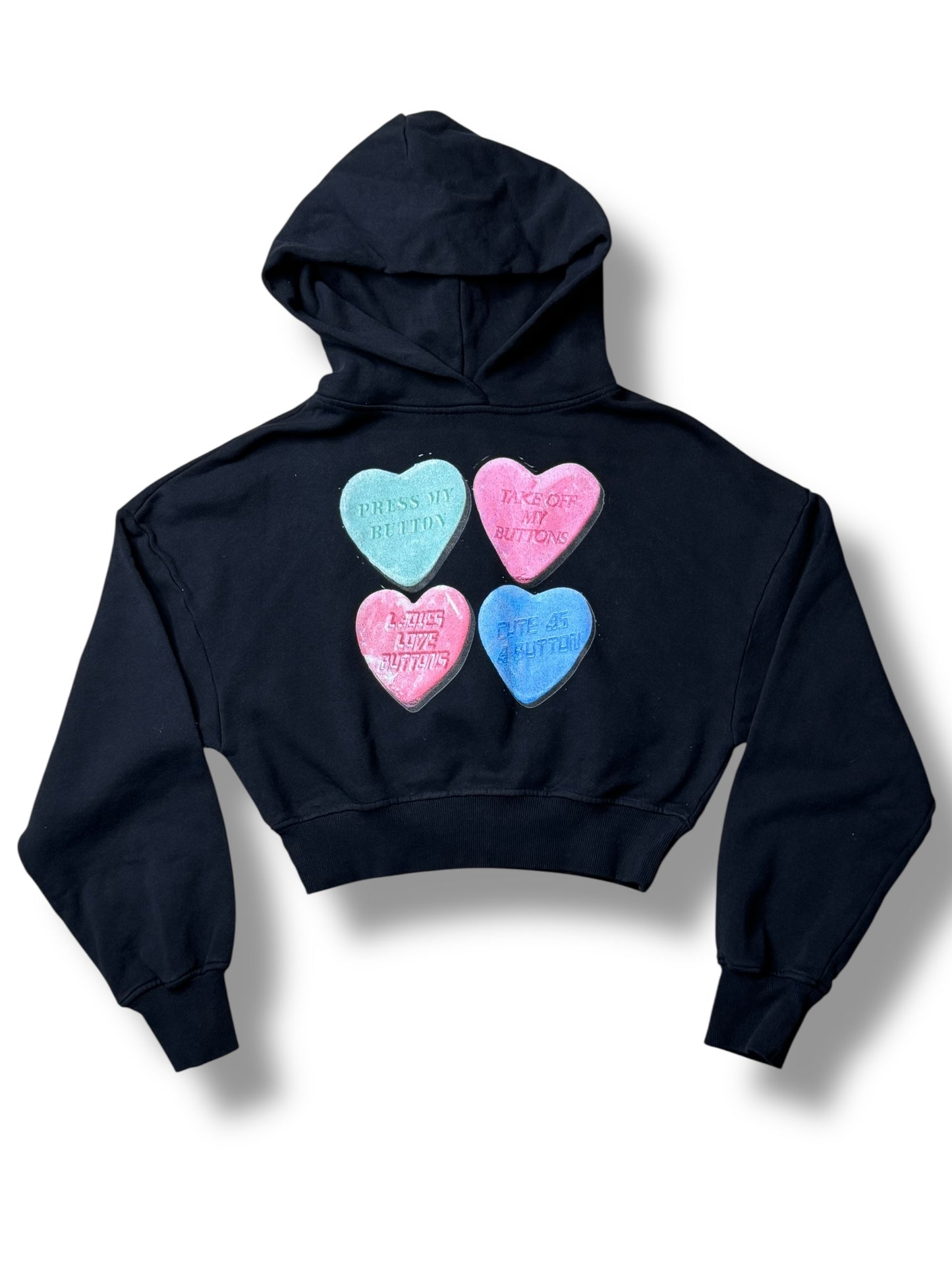 Conversation Hearts Ladies' Crop Hoody