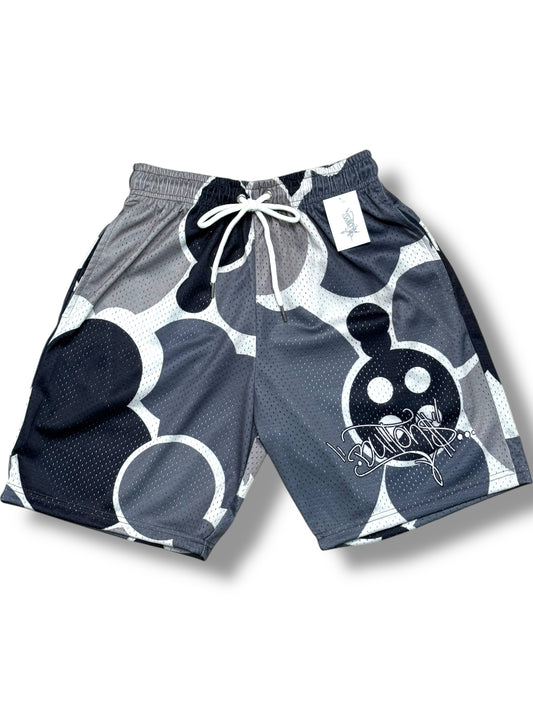 Grey Camo Mesh Shorts