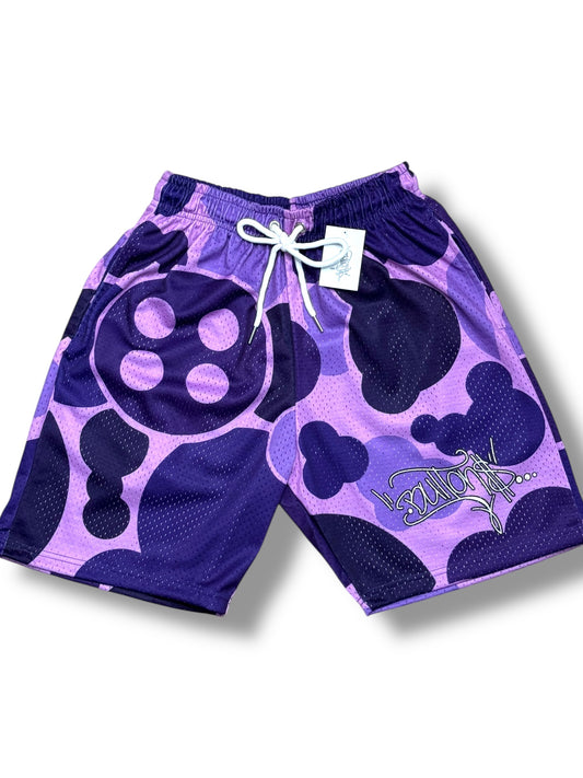 Purple Camo Mesh Shorts